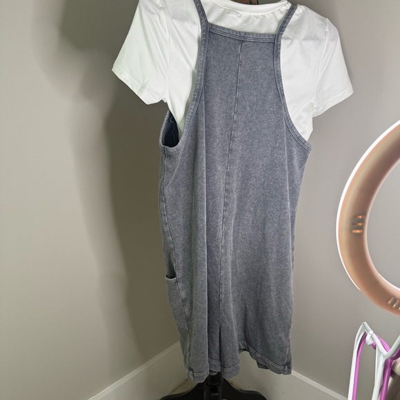 Sincerely Jules Gray Jumpsuit with White Tee - Picture 8 of 8